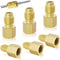 Boltigen 6pcs R134a Refrigerant Tank Adapters, R12 to R134a AC Fitting Connector, 1/2 to 1/4 Flare R134a Vacuum Pump Adapter Fittings with Valve C...