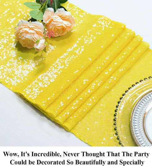 Partisout Table Runner Sequin Table Cover Maroon Christmas Table-Runner Party Runners Glitter Wedding Table Covers for Birthday Decoration (12x72,...