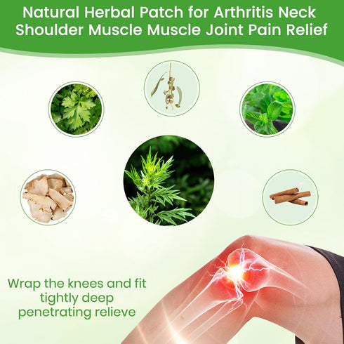 MQUPIN 48Pcs Knee Patches, Natural Knee Pain Relief Patch, Warming Herbal Patches for Pain Relief Bone on Bone, Wormwood Patches for Pain, patches...
