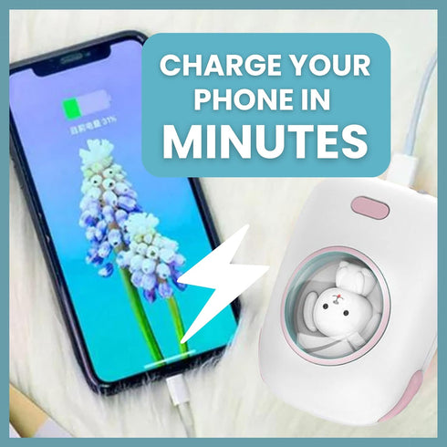 Cute Portable Charger/Power Bank | Compatible with iPhone, Galaxy, & Pixel | Doubles as a Rechargeable Hand Warmer | LED Display & Cute, Pet-Theme...