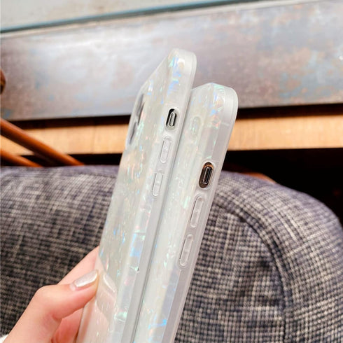 J.west Case for iPhone 13 Pro Case 6.1 inch,Sparkle Opal Glitter Translucent Clear Soft TPU Slim Fit Protective Phone Cover Case for Women Girls C...