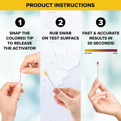 Sherlock Instant Lead Paint Test Kit (40 Count) | Rapid Results in Less Than 30 Seconds | NO Vinegar Needed | Check Lead in Painted Surfaces, Wood...