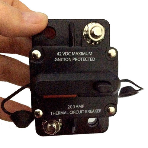 ZOOKOTO 200 Amp Circuit Breaker Fuse Holder 200A for Car Automotive Marine Boat Audio with Manual Reset, 12V- 42VDC, Waterproof...