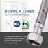 12 Inch Length Faucet Hose 1/2” to 1/2”, Braided Stainless Steel cUPC Supply Lines 1/2 Inch FIP x 1/2 Inch FIP Sink Hose Attachment for Faucet 1 P...