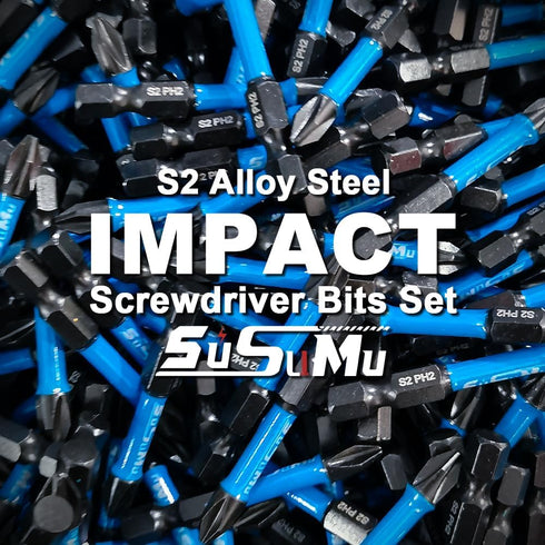 27PCS Phillips Bits #2 Impact 1" and 2" Long Strong Magnetic Drill Bits Anti Slip 1/4 Inch Hex Shank S2 Alloy Steel Impact Ph2 Screwdriver Power B...