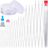 24PCS Beading Needles,6 Size Big Eye Beading Needles,Beading Thread Needles,3 rolls transparent elastic thread,Stainless Bead Needle for Jewelry M...