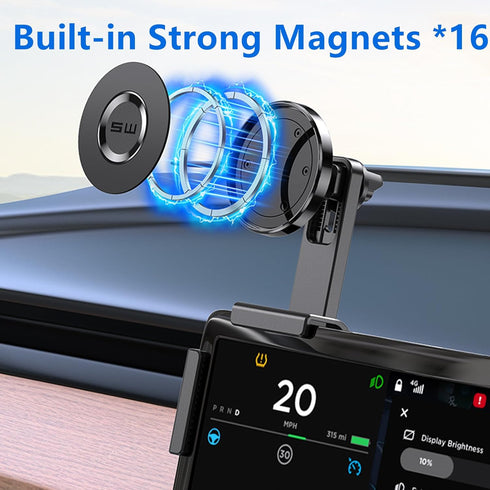 Tesla Phone Mount, MagSafe Strongest Magnet Power Magnetic Car Phone Holder Mount for Tesla 3/Y Accessories Fits for All iPhone & Android Phones -...