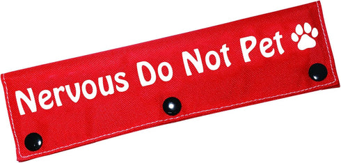 Funny Dog Leash Sleeve Nervous Do Not Pet Dog Leash Wrap Wrap Alert Hanging ID Patch Tag Pet Birthday Gift(Do Not Pet-Sleeve)...