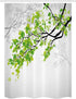 Ambesonne Nature Stall Shower Curtain, Twiggy Spring Tree Branch Refreshing Leaves Summer Peaceful Woodland Graphic, Fabric Bathroom Decor Set wit...