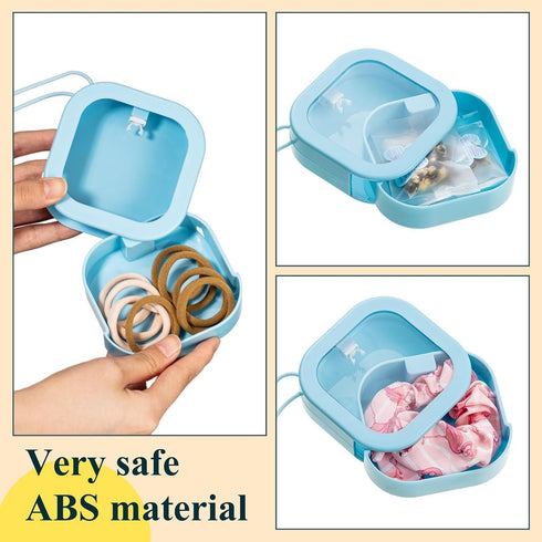 2pcs Hair Tie Organizer Boxes,Small Portable Hair Tie Holder Organizer Can Be Stackable Or Hung On The Wall,Best for Hair Ties Storage or Small It...