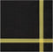 50 Black Gold 3-ply Cocktail Napkins - 5 x 5 Inches, Gold Foil Trim Stripe Bar Napkins for Wedding, Birthday, Graduation, New Year 2024 Decoration...