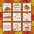 9 Pieces Reusable Thanksgiving Stencils for Painting on Wood, Pumpkin, Truck, Home Sweet Home, Harvest, Maple Leaf, Autumn Painting DIY Mould Deco...