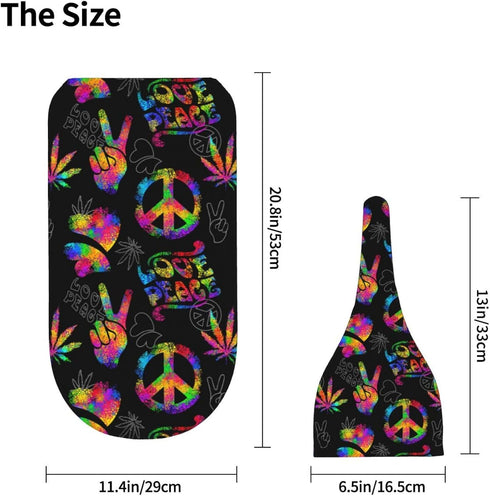 Rainbow Peace Love Sign Gesture Newborn Swaddle Blankets Hat Sets Soft Baby Receiving Blanket Swaddle Sack for Baby Shower Infant Boy Girl Gift...