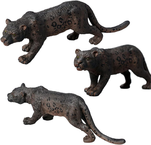 Gemini&Genius Leopard Animal Toy, Black Leopard Figurine Toy, Wildlife Action Figure Toy, Great Gifts, Collection, Cake Topper, Storytelling Props...