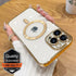for iPhone 15 Pro Case Magsafe, Magnetic Clear Phone Case with Screen Protector and Camera Cover, Transparent Electroplated Case for Women/Girl/Me...