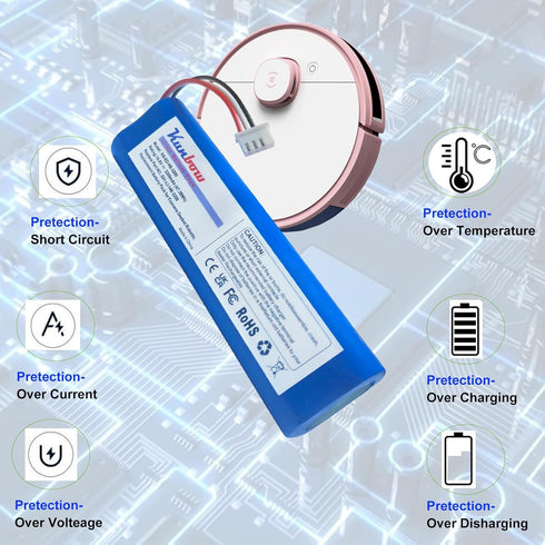 3200mAh Li-Ion Battery, Replacement Battery for Ecovacs Deebot N8, Deebot N8+, Deebot N8 Pro, Deebot N5, Deebot Ozmo 900, Ozmo 920, Ozmo 930 Vacuu...