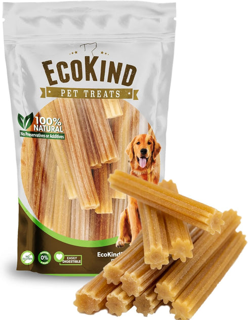 EcoKind Pet Treats Premium Gold Chicken Flavored Churro Chews | All Natural Himalayan Yak Cheese Dog Chew for Small to Large Dogs | Keeps Dogs Bus...