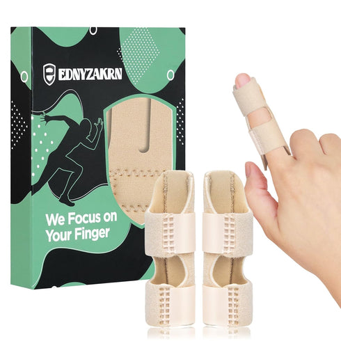 2PCS Finger Splints, Finger Brace for Trigger Finger - Broken Finger - Arthritis - Straightening - Pain Relief, Finger Protectors Support for Inde...