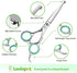 LovinPet Dog Grooming Scissors Set, all Safety Round Tips Professional 6 in 1 Germany Stainless Steel Dog Grooming Scissors Kit,Sharp and Durable ...