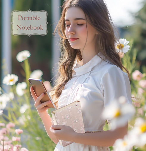 Small Fabric Journal for Women, Floret Printed Cloth Hardcover Notebook, B6, 264 Pages, 5x7 Ruled Notebook & Blank Sketchbook, Similar Embroidered...
