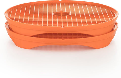 Boerner Crispymaker Set (Set of 2/ Orange) • Microwave Chips Crisp Maker • Make Fresh Homemade Crisps in Minutes • Vegetable Chips without Oil...