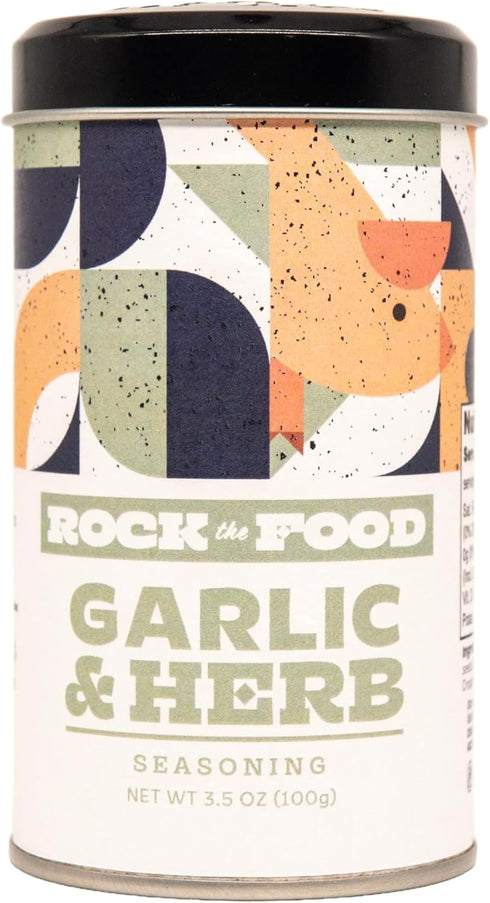 Rock the Food | Garlic & Herb Seasoning Rub Shaker | Shake & Serve!...