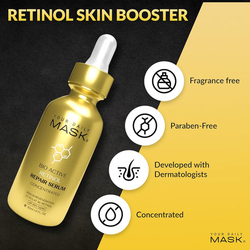 Retinol Serum for Face – Gentle Anti-Aging Serum with Retinol, Hyaluronic Acid, and Vitamin E for A More Youthful Feel – Skin Care Made to Improve...