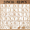 3 Inch Letter Stencils Numbers Craft Stencils, 42 Pcs Reusable Plastic Alphabet Drawing Templates for Painting on Wood, Wall, Fabric, Rock, Signag...