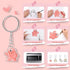 yyoemas 170 PCS Shrinky Dink Keychain Kit,Shrinky Dink Kit with 15 Shrinky Dink Sheets,Ear Hook,Bead Chain,Corn Buttons,Lobster Clasp,Split Ring a...