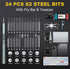 Mini Electric Screwdriver,30 in 1 Small Electric Screwdriver Cordless -24 S2 Magnetic Bits, Dual-speed Adjustment, 3 LED Lights, Mini Power Screwd...