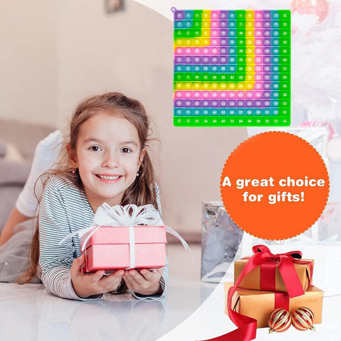 12X12 Multiplication Chart and Math 1-12 Addition Table Toys, Stress Relief Fidget Bubble Game Learning Toys, Making Learning More Fun and Easy to...