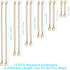 12 PCS Necklace Extenders - Stainless Steel Necklace Extension Chain for Jewelry, Bracelets & Anklets (1"-6" Lengths, Gold)...
