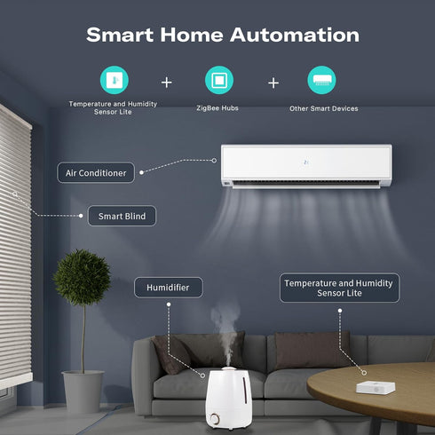 THIRDREALITY Zigbee Temperature and Humidity Sensor Lite,Smart Thermometer and Hygrometer, Hub Required,Compatible with Echo Devices with Zigbee H...