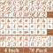 4 Inch Alphabet Letter Stencils - 70 Pack Letter Number Stencil Templates with Signs for Painting on Wood, Reusable Calligraphy Numbers and Letter...