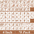 4 Inch Alphabet Letter Stencils - 70 Pack Letter Number Stencil Templates with Signs for Painting on Wood, Reusable Calligraphy Numbers and Letter...