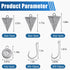 Surf Saltwater Fishing Tackle Kit,36PCS Surf Fishing Leader Rigs with Pyramid Sinkers Disc Sinkers Fishing Wire Leader Circle Hooks Saltwater Fish...