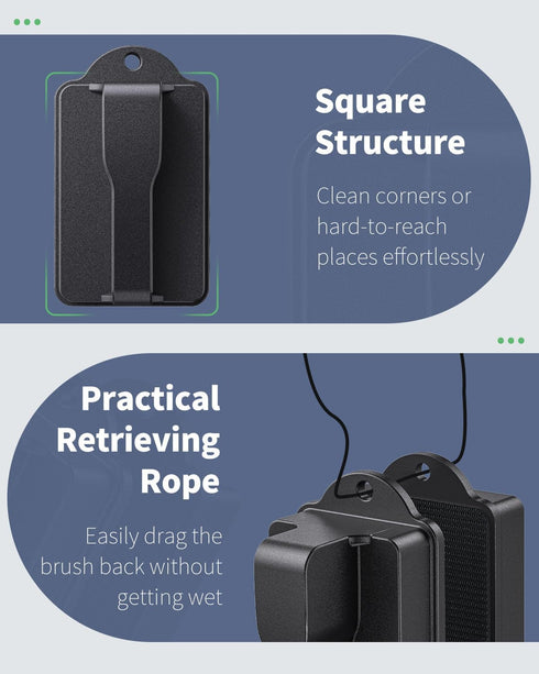 Pawfly Aquarium Magnet Glass Cleaner Fish Tank Magnet Brush Alage Scraper for 3/5 Inch Thick Glass (Not for Acrylic & Plastic Tanks)...