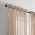 Pairs to Go Victoria Voile Modern Sheer Rod Pocket Window Curtains for Living Room (2 Panels), 59 in x 95 in, Taupe...