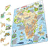 Larsen Puzzles Africa Map with Animals 63 Piece Children's Educational Jigsaw Puzzle...