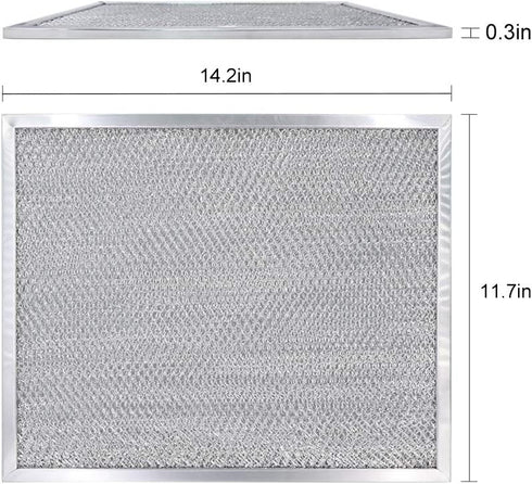 AMI PARTS BPS1FA30 Aluminum Filter (2pcs) Compatible With B-roan Range Hood-11-3/4" X 14-1/4" X 3/8"