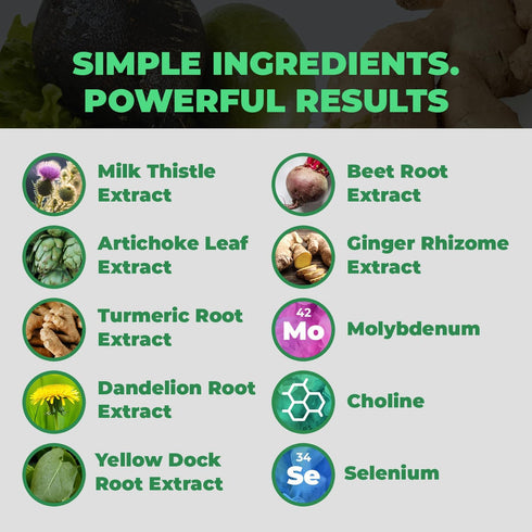 Balance ONE Liver Support Supplement with Milk Thistle Extract, Dandelion Root & Molybdenum – Natural Liver Cleanse, Repair & Detox for Men & Wome...