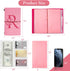 Personalized Journal Gift-Pink Initial Leather Journal+Heart Diamond Pen Set,Travel Notebook Diary Gifts,Refillable Notepads,Christmas,Birthday Gi...