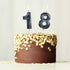 18th Birthday Candles, Black 3D Diamond Shape Number 18 Candles Happy Birthday Cake Topper Decoration for Wedding Decor Theme Party Anniversary, 2...