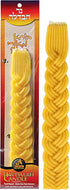 Ner Mitzvah Braided Beeswax Havdalah Candle - Wide Rounded Chevron Braid - 12" Hand Dipped Bees Wax Braided Candle - Shabbat Judaica Gift...