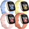 Getino Compatible with Fitbit Sense 2/ Sense Bands/Versa 4/ Versa 3 Bands Women Men, Silicone Sport Accessories, Band for Fitbit Sense/Sense 2/ Ve...