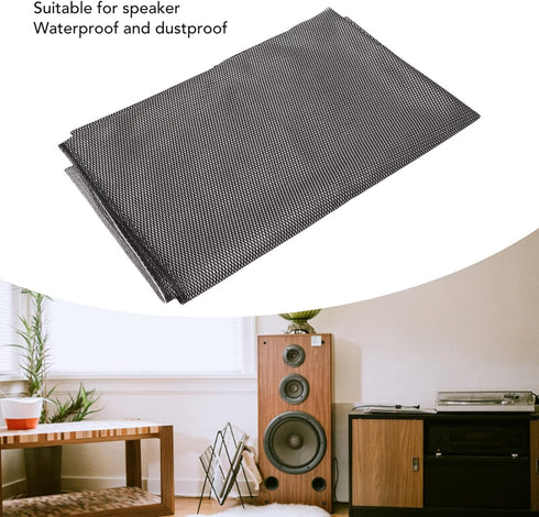 ASHATA Speaker Grill Cloth, 55.1 x 35.8in Speaker Mesh Cloth, Waterproof Breathable Stereo Fabric Speaker Protective Grille Cover/Protector for Ho...