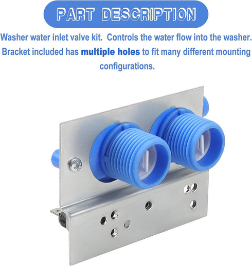 285805 Water Inlet Valve - Compatible with Whirlpool Kenmore May.tag and GE Washers wtw8500dc wtw4955h wtw5100vq2 417.97912702,110.92588210, 41797822700 (2 Year WARRANTY?