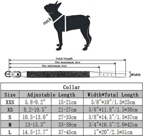 Cute Dog Collar with Bling Rhinestone, Fancy Crystal Diamond Glitter Pretty Jewel Soft Cat Collars for Small Medium Large Breed Dogs Girl Female P...