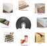 7pcs Semi Circular Oscillating Saw Blades for Cutting Wood Plastic Soft Metal, 3-1/2 Inch (88mm) Oscillating Multitool Quick Release Saw Blades Fi...