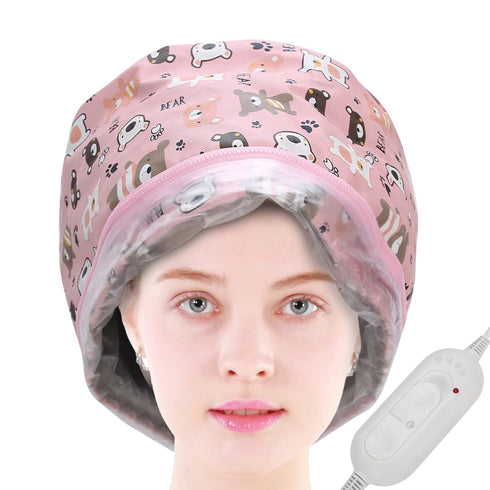 Hair Care Hat, Electric Hair Heating Adjustable Oil Treatment Steamer Hat Detachable Hair Care Tool (US Plug 110V)...